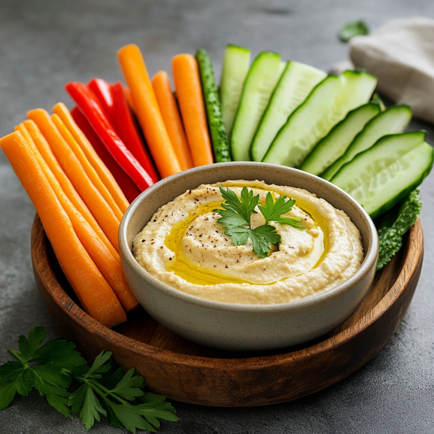 Овочі з хумусом